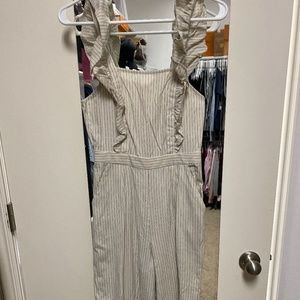 Pin stripe wide leg jumper